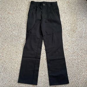 Chaps - Ralph Lauren Boys Black “School Approved” Pleated Pants